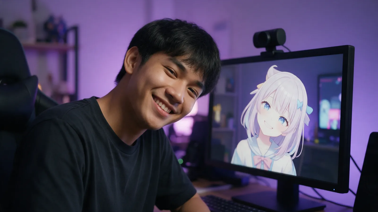 สตรีมเมอร์ขยับหน้าและตัวละคร VTuber ขยับตาม